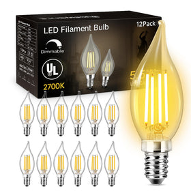 Daybetter E12 LED bulb with dimmable flame-tip for mood lighting