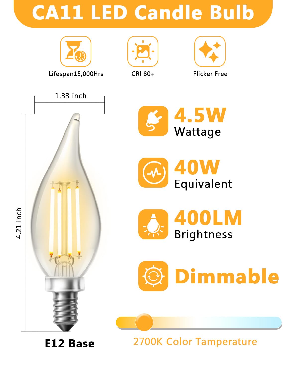 DAYBETTER E12 LED dimmable bulb for flexible mood settings