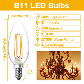 DAYBETTER E12 warm white 2700K bulbs create cozy, inviting ambiance.