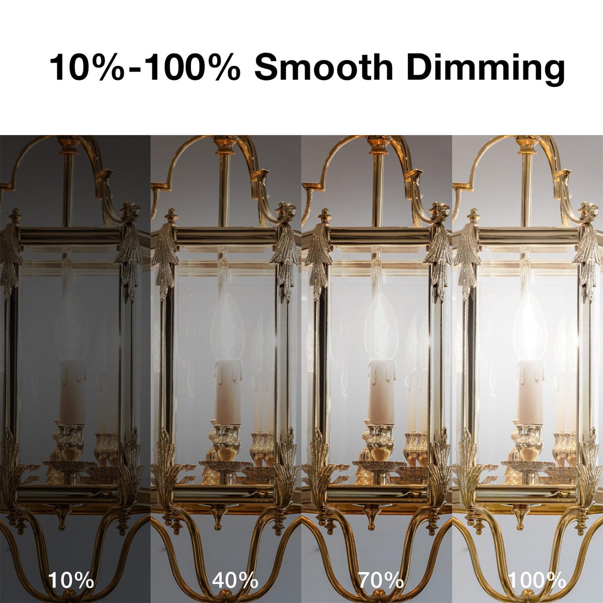 DAYBETTER easy-install E12 base bulb fits chandeliers, fans, and sconces.