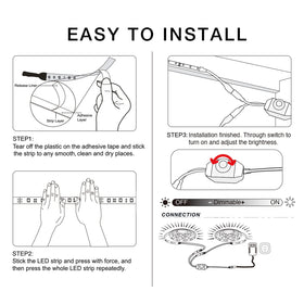 Daybetter easy installation on dry, clean surfaces with seamless adhesion.