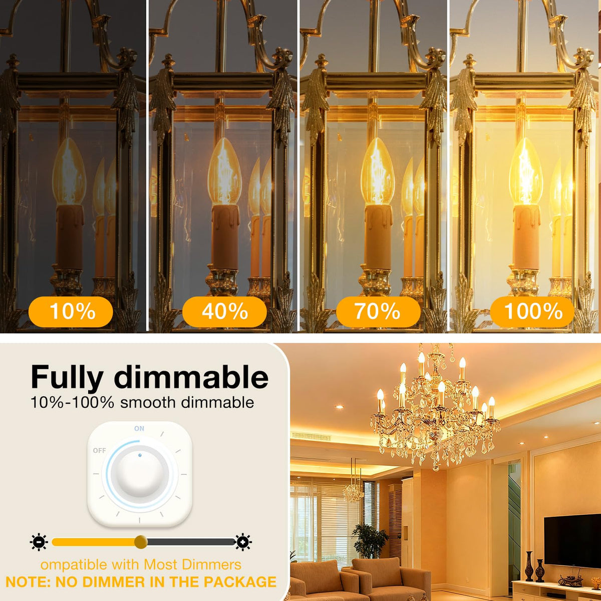 DAYBETTER filament clear glass with exposed filaments adds vintage charm.