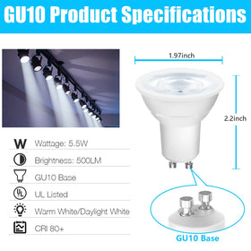 DAYBETTER GU10 LED bulbs dimmable control demonstrates adjustable brightness for any scene.