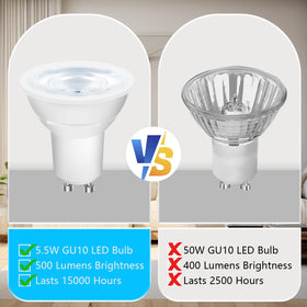 DAYBETTER GU10 LED bulbs in kitchen range hood deliver bright, clean task lighting.