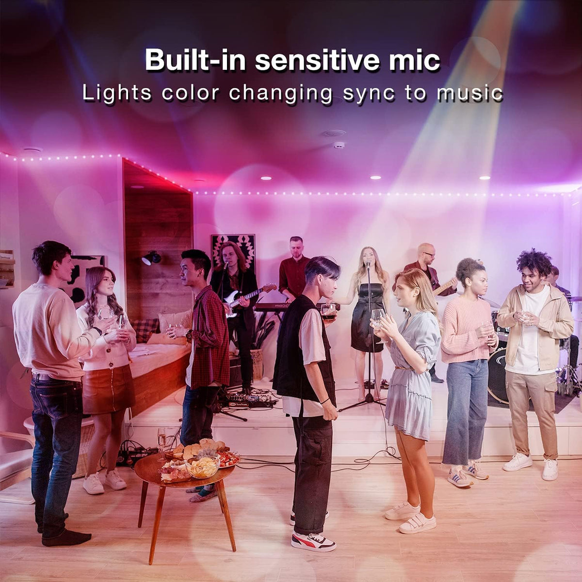 DAYBETTER LED lights app and remote control for easy customization.