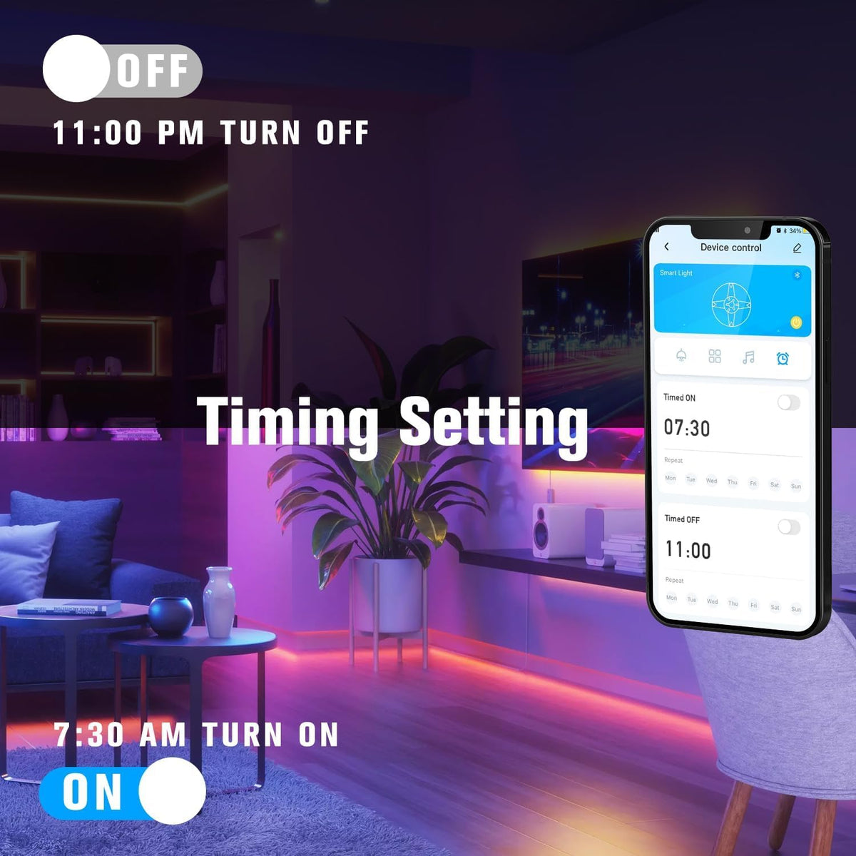 DAYBETTER LED strip offers 16 million colors for customization