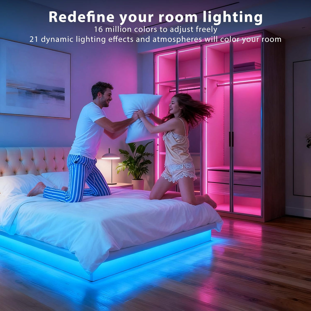 DAYBETTER LED strip syncs with music for immersive visuals