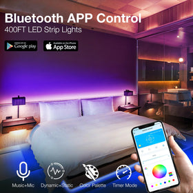 DAYBETTER LED strip lights music-sync feature pulses with your tunes.