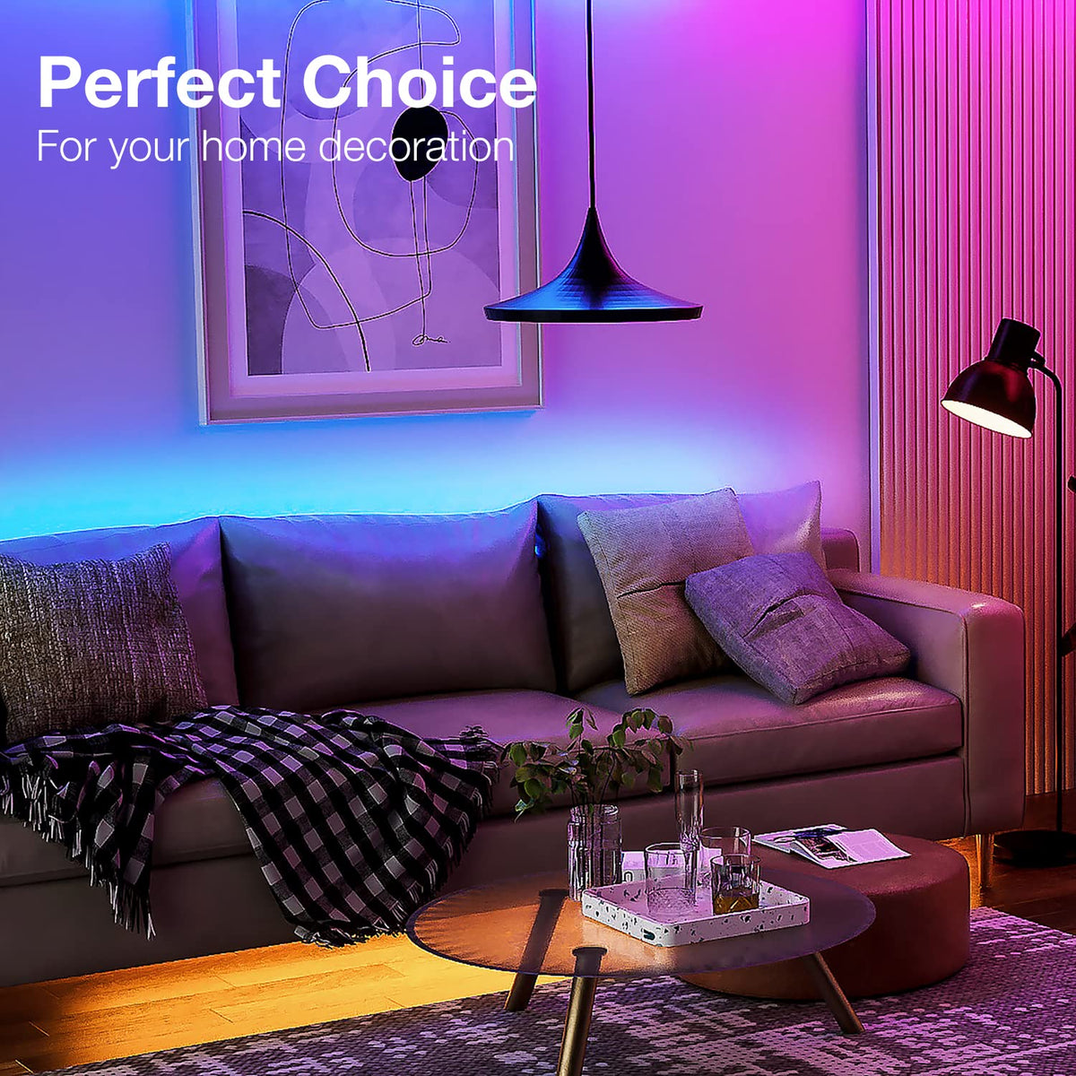 DAYBETTER LED strip lights timer function automates ambiance for gatherings.