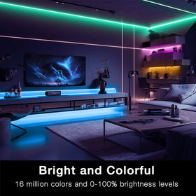 DAYBETTER LED strip with Alexa/Google Assistant compatibility for hands-free control.