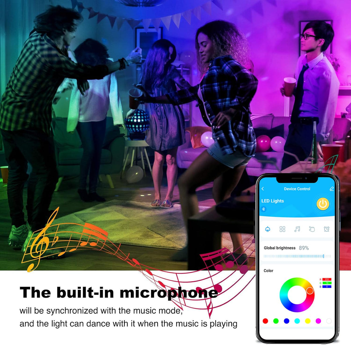 DayBetter LED strip app control enables wireless setup and scene scheduling.