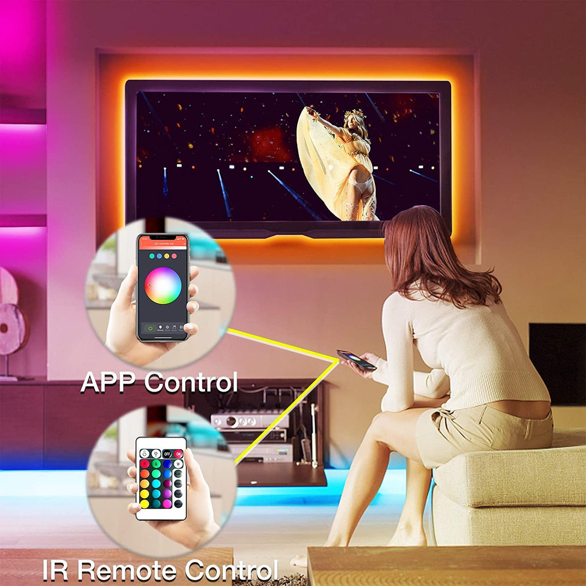 DAYBETTER LED strip app control enables remote lighting from anywhere.
