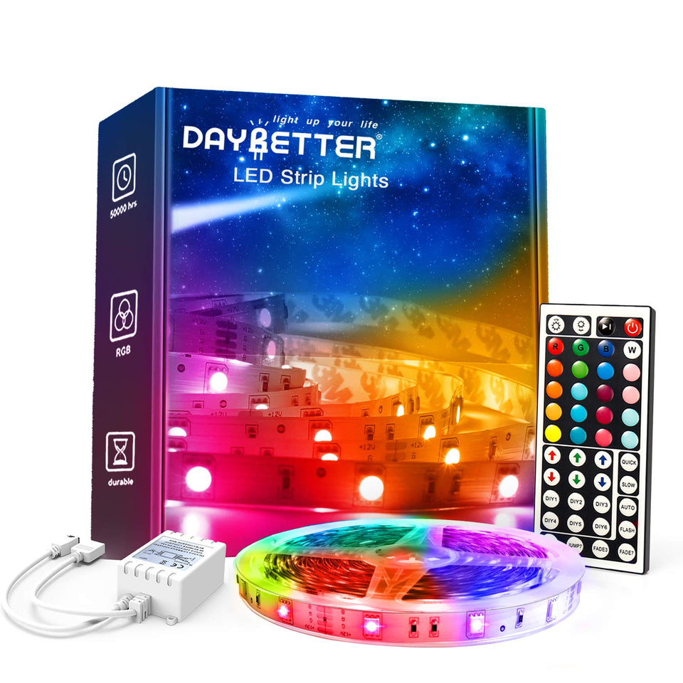 DAYBETTER LED strip lights the bedroom with long length for full-room ambiance