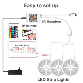 DAYBETTER bedroom decor LED strip enhances mood and ambience.