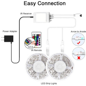 DayBetter LED strip bedroom lights provide cozy ambient glow.