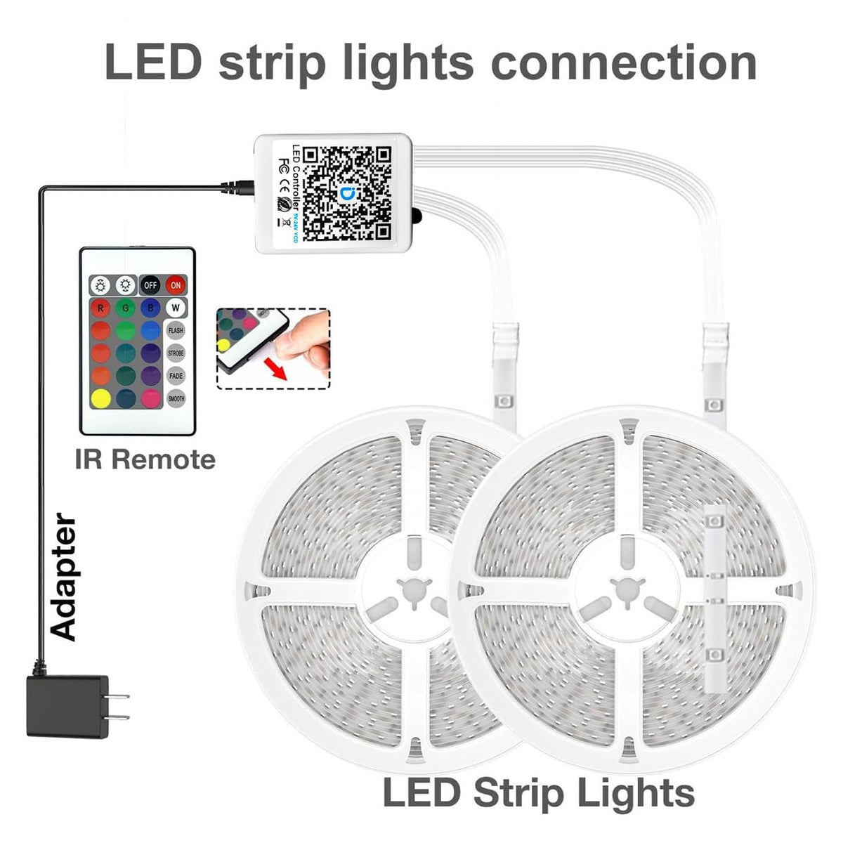 DAYBETTER LED strip lights bedroom ambience with 16 million colors