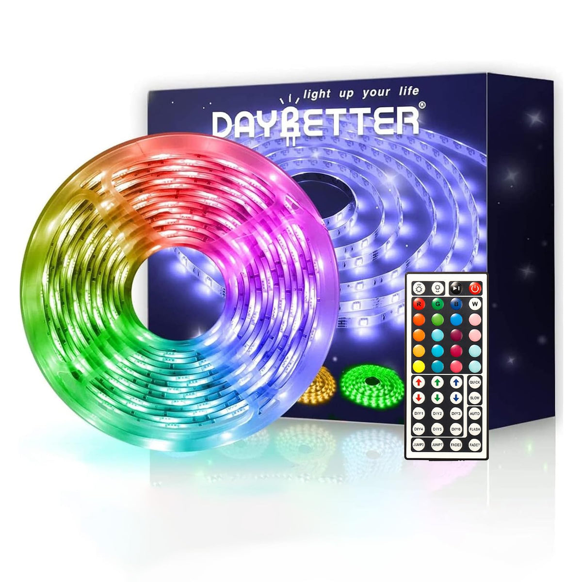 DAYBETTER LED strip creates warm living room ambience for cozy evenings
