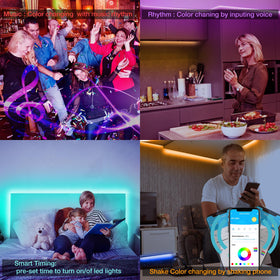DAYBETTER LED strip with music sync for dynamic party lighting
