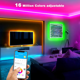 DayBetter LED strip music-sync creates dynamic colors that match your music.