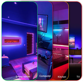 DAYBETTER RGB 5050 lights offer vibrant colors and dimmable white for versatile illumination.