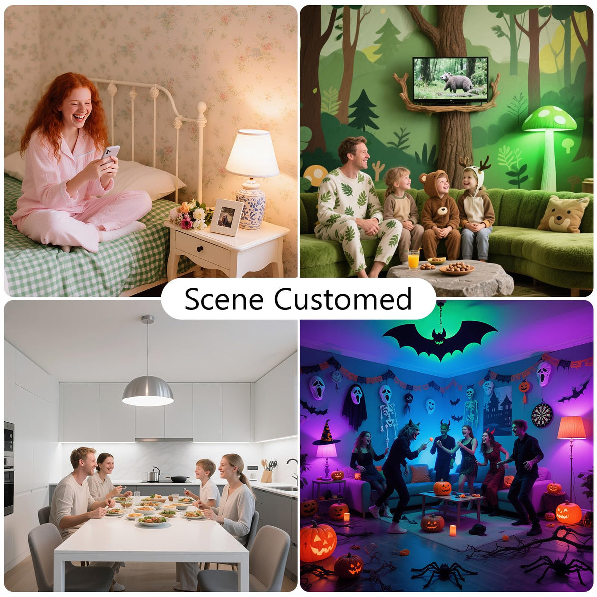 DAYBETTER preset scenes for holidays and dining ambience.