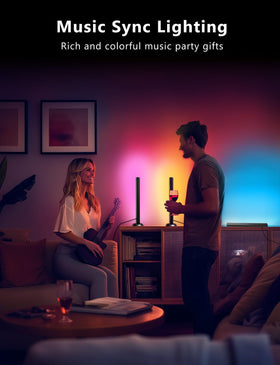 DAYBETTER Smart LED Light Bar front view brightens desk setup