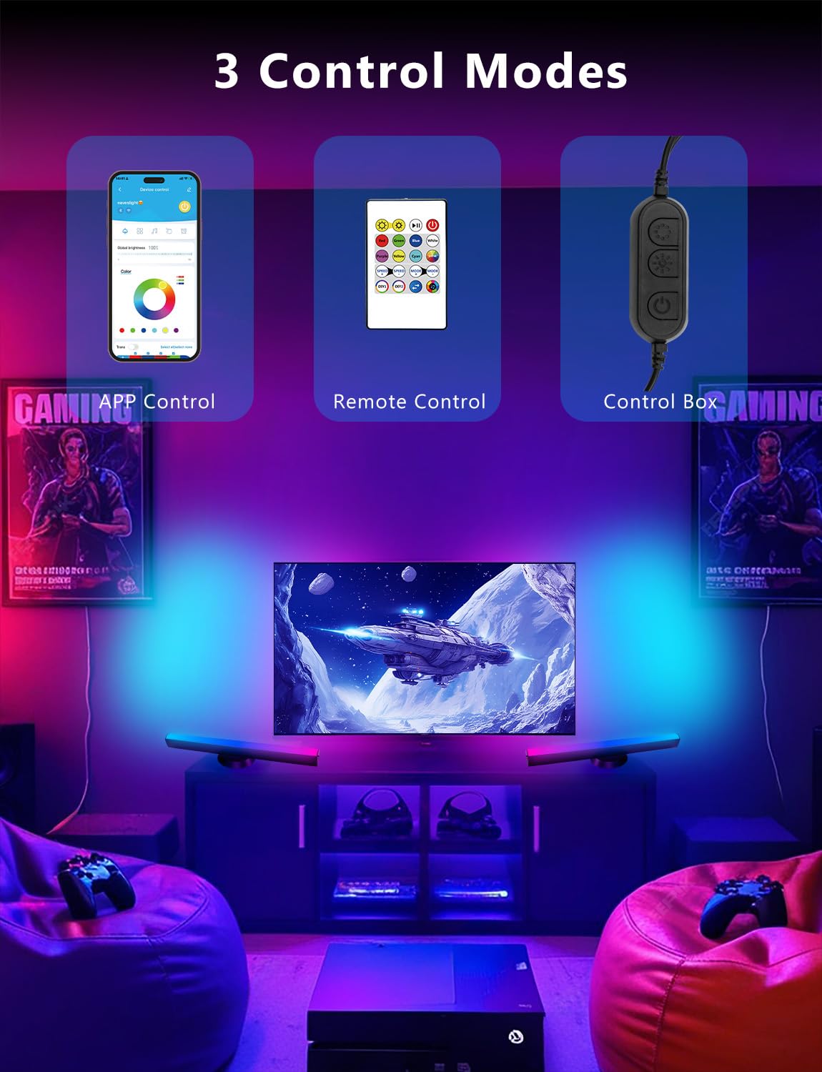 DAYBETTER Smart LED Light Bar gaming room lighting for immersion
