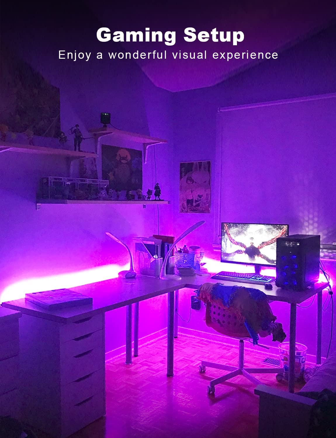 DAYBETTER LED strip under kitchen cabinet for color accents