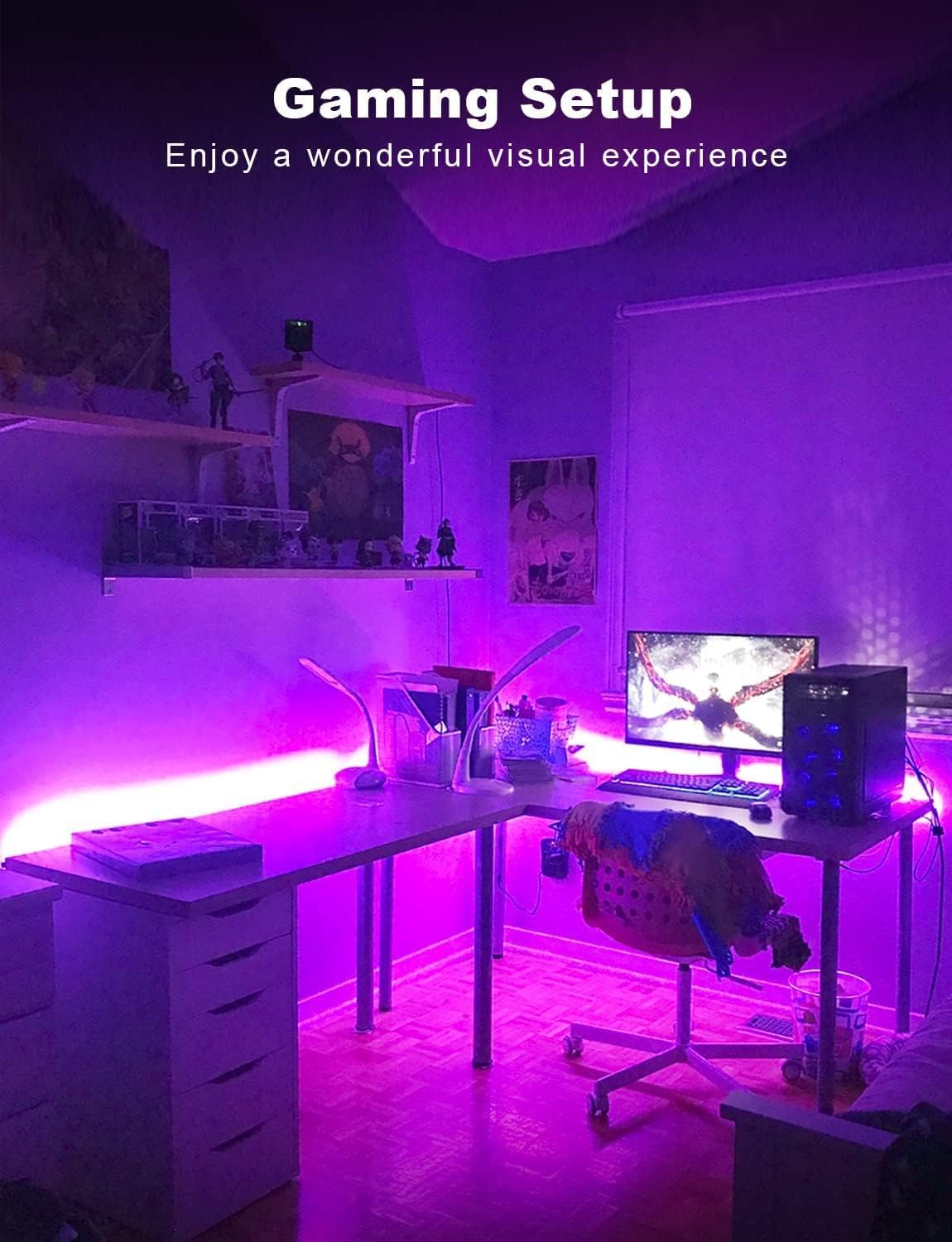 DAYBETTER RGB strips over the ceiling create immersive party lighting with app control.