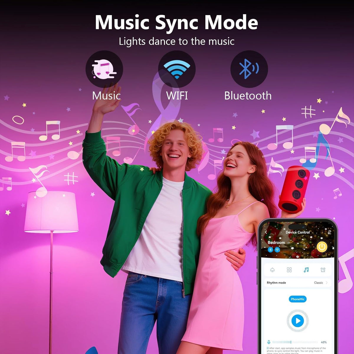 DAYBETTER Wi-Fi and Bluetooth setup enables quick, reliable lighting.