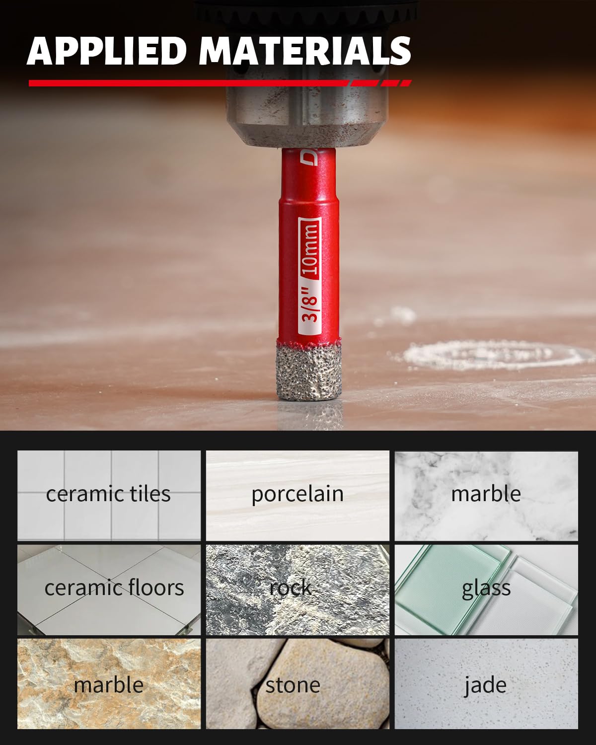 DAYDOOR diamond core bits brazed on steel for long wear resistance