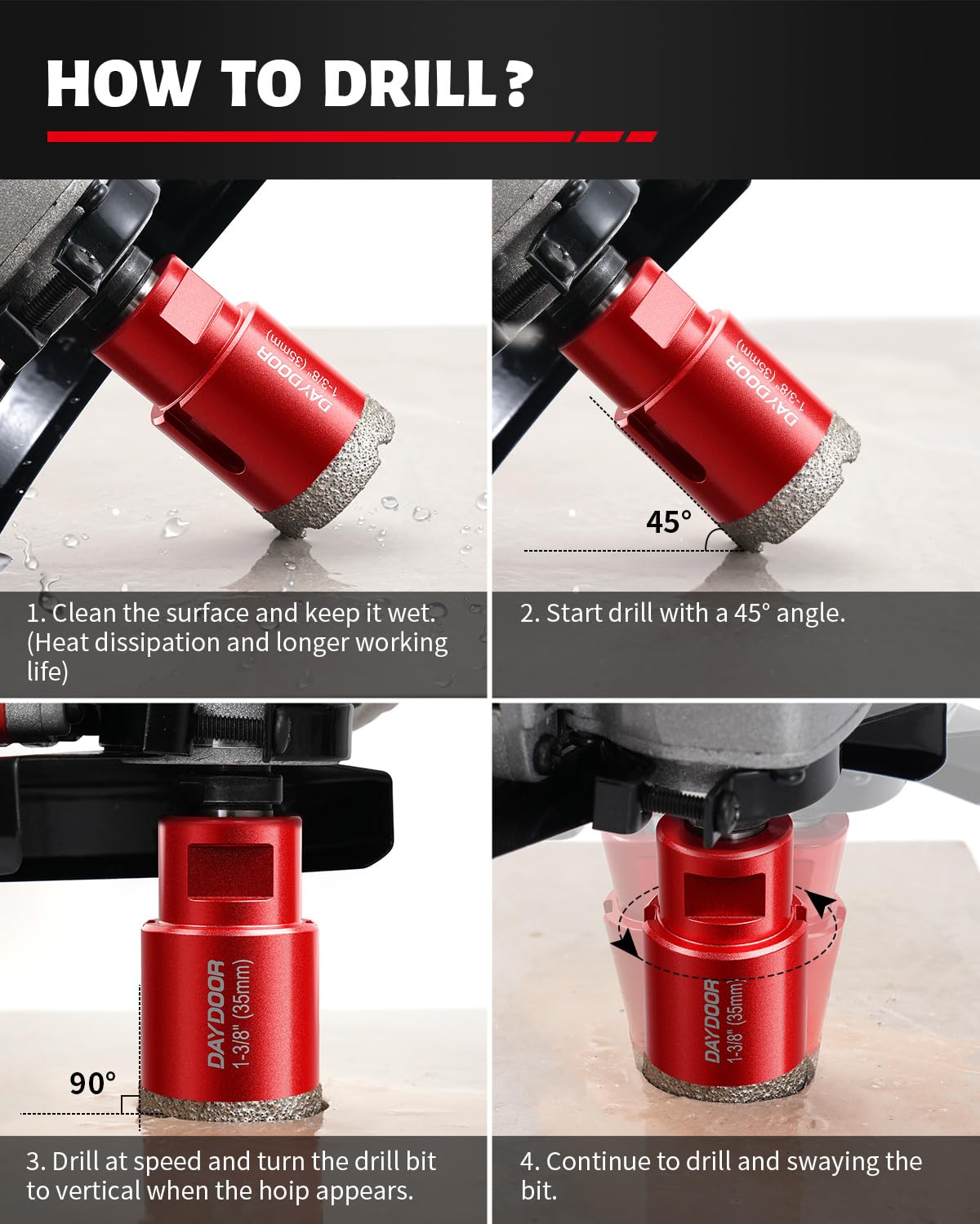 DAYDOOR Finger Milling Bit enables precise enlarging and edge cleanup