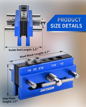 DAYDOOR dowel jig complete woodworking kit for shelves and cabinets