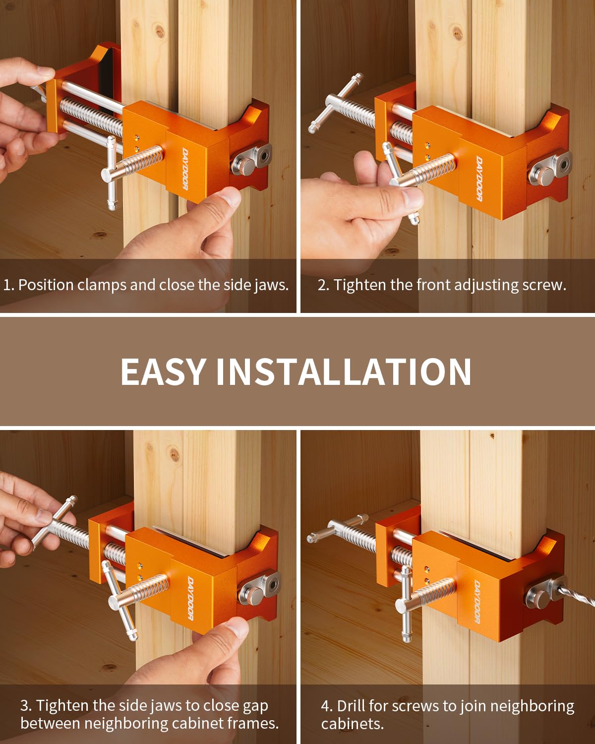 DAYDOOR four pack for flush face frame installations.