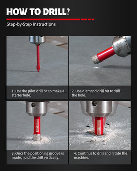 DAYDOOR glass and ceramic bits for clean edges on tile and glass