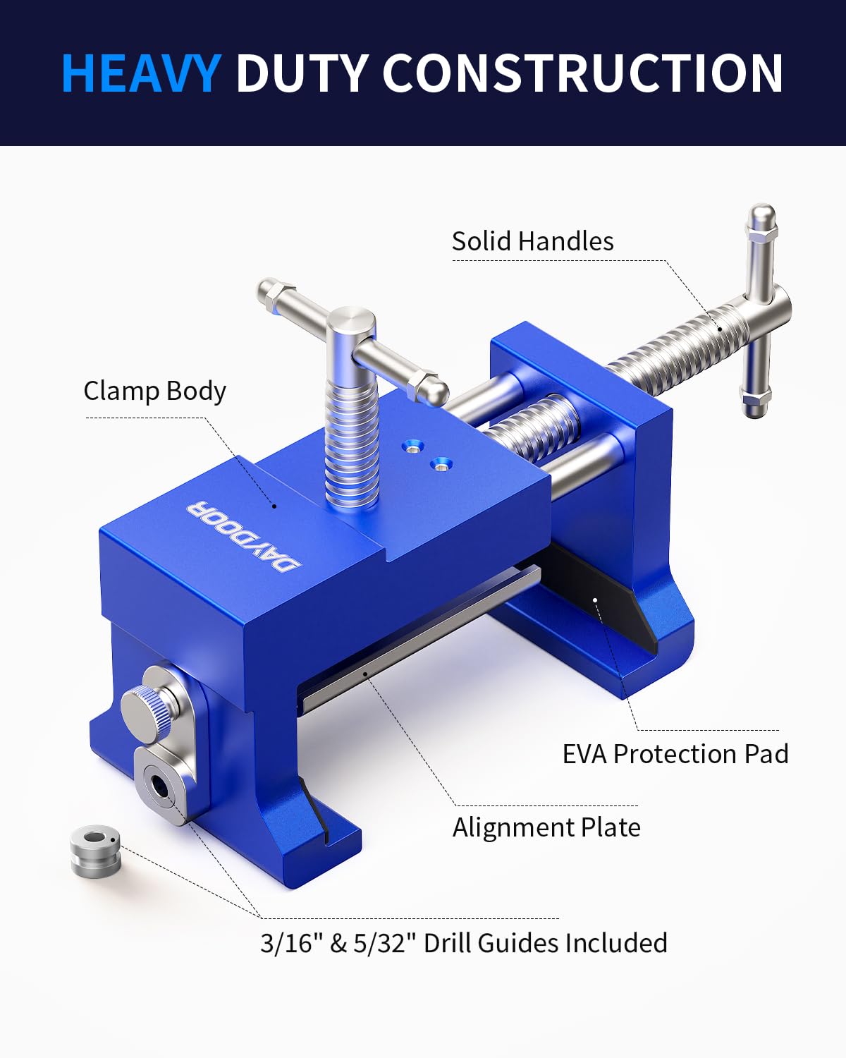 DAYDOOR built-in drill guide ensures accurate screw placement