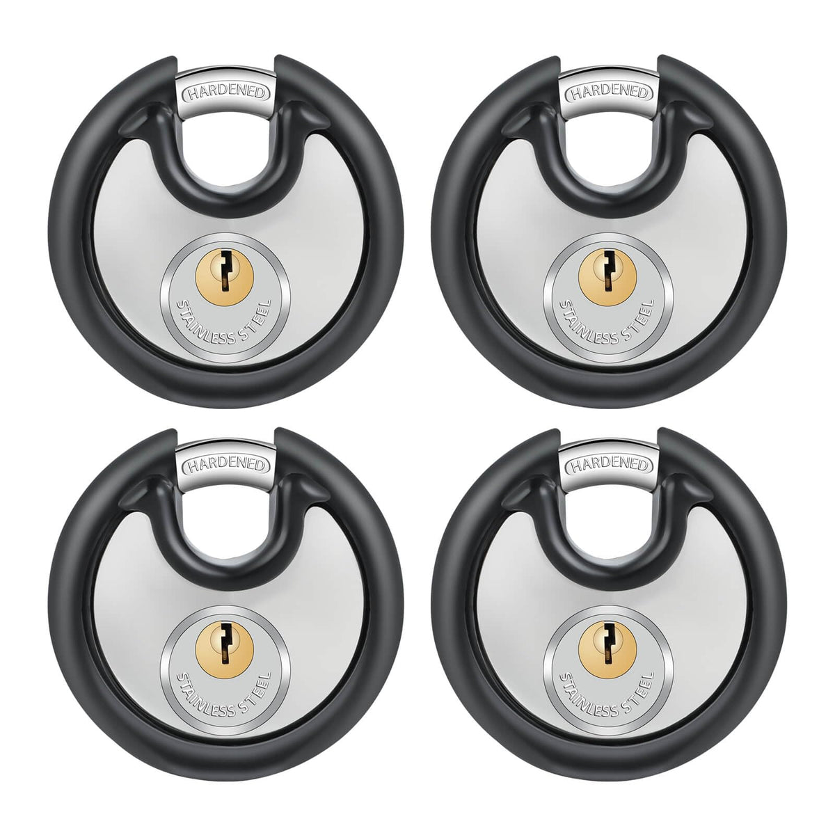 DAYGOS heavy-duty padlock with 70mm shackle ready for outdoor storage security