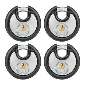 DAYGOS heavy-duty padlock with 70mm shackle ready for outdoor storage security