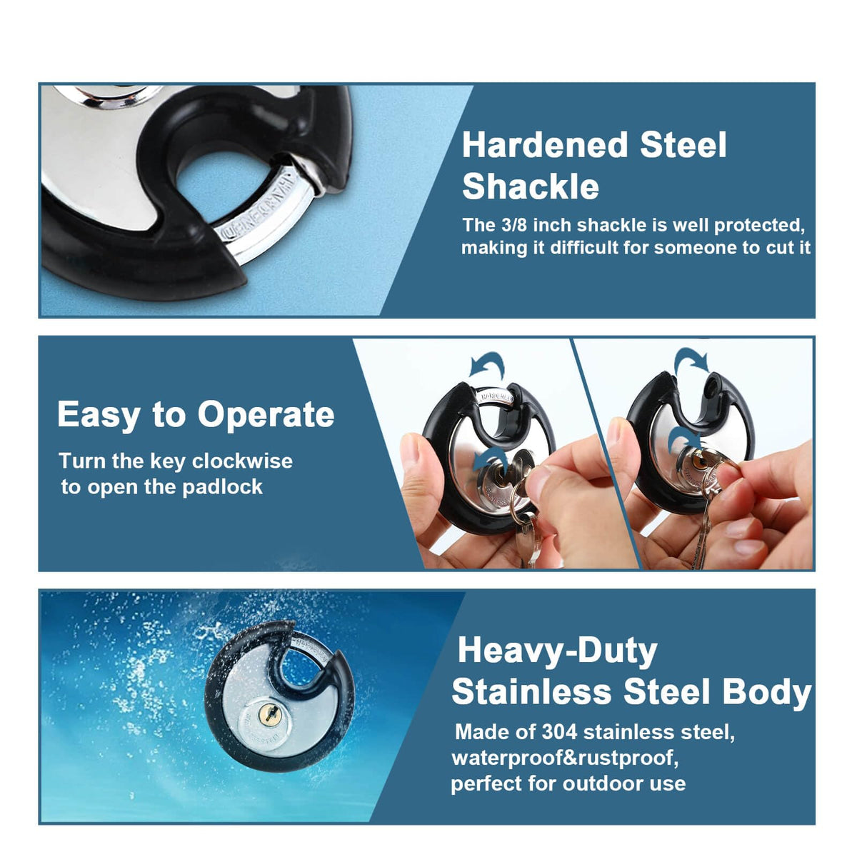 DAYGOS padlock rubber bumper protects surfaces during handling
