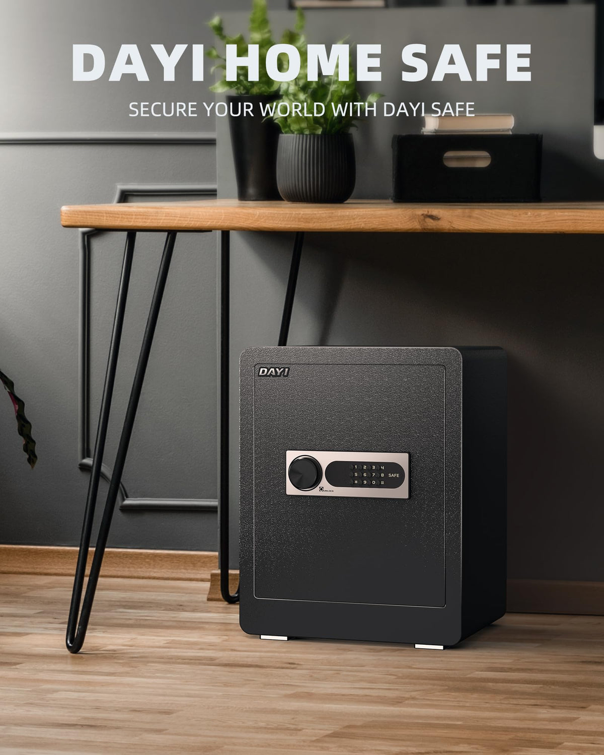 DAYI Safe Box built-in hooks organize accessories for easy retrieval.