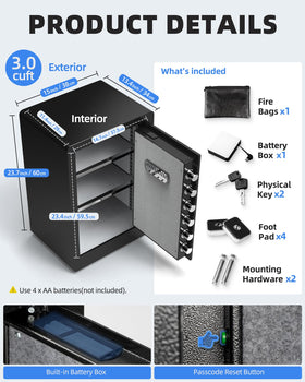 DAYI Safe Box dual alarm system prompts quick response to breaches
