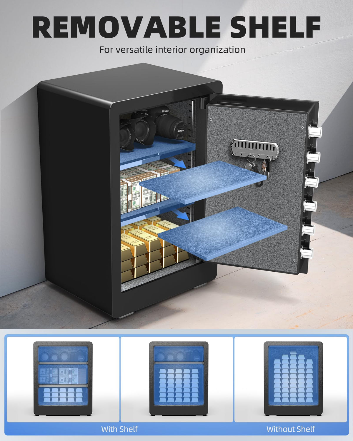 DAYI Safe Box fireproof-waterproof bag protects documents and cash in emergencies