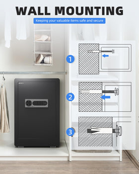 DAYI Safe Box interior carpet lining protects items from scratches