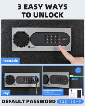 DAYI Safe Box pry-resistant door deters tampering while keeping valuables safe.