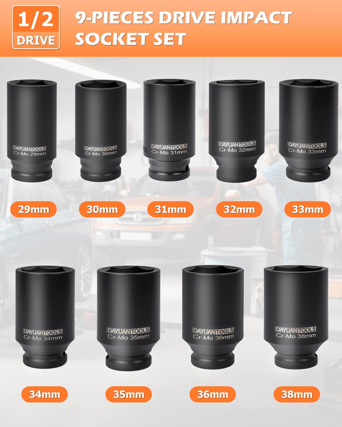 DAYUAN 33mm socket enables efficient front-wheel drive maintenance.