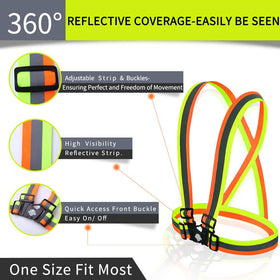 Dazonity high visibility vest back view showing 360° coverage.