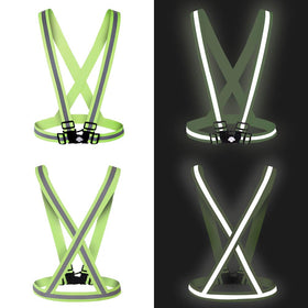 Dazonity high visibility vest easy-on-off buckle design for quick wear.