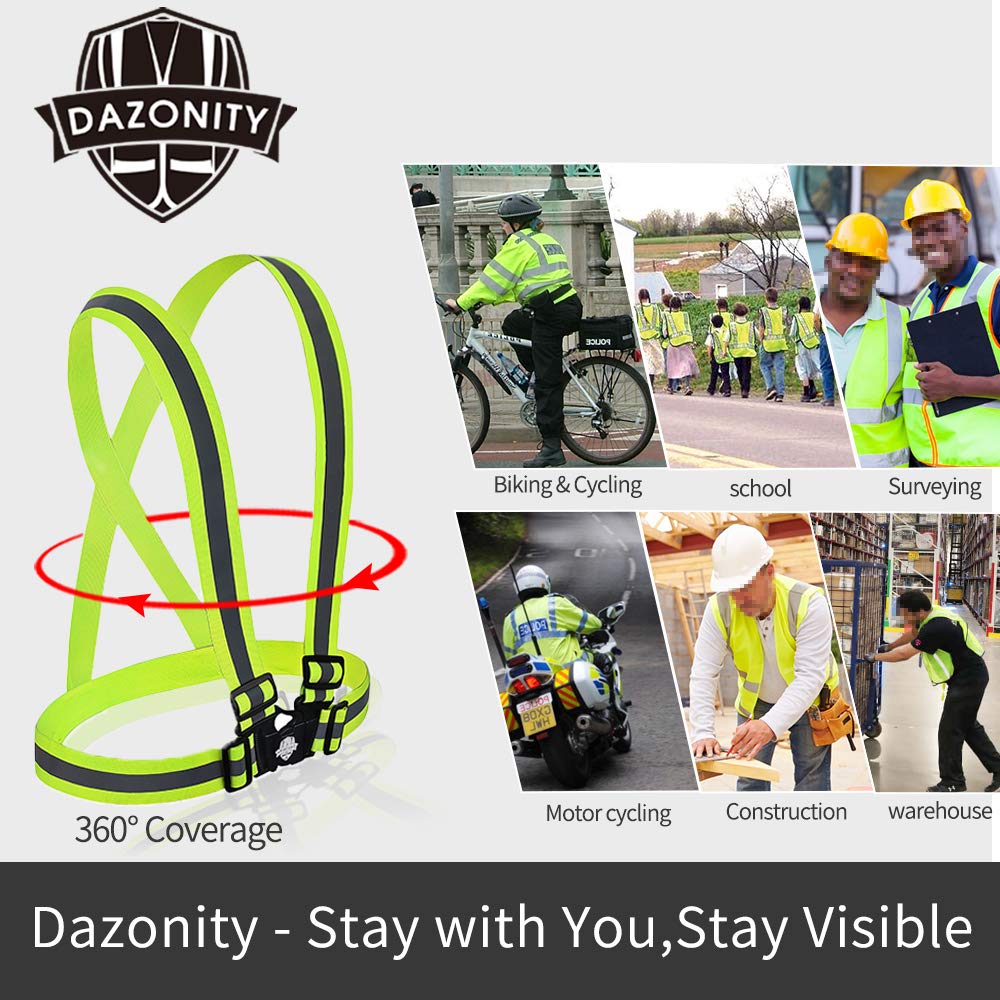 Dazonity safety vest yellow color option with breathable fabric.