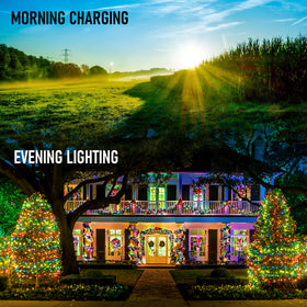 Dazzle Bright 2-Pack 400LED 132ft waterproof solar string lights for year-round use