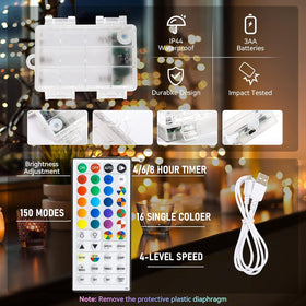 Dazzle Bright 20ft fairy light string with 60 LEDs per strand